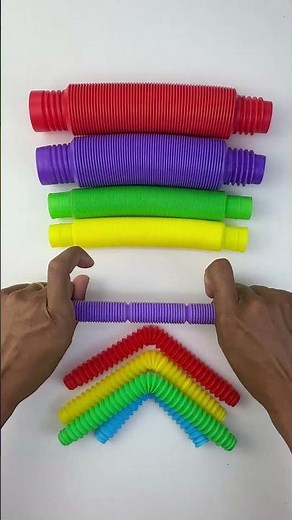 Relaxing ASMR: Full Color Spectrum Pop Tubes | Jumbo Fidget Stretching Sounds! #asmr