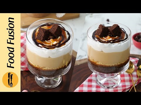 Milk Chocolate Caramel Trifle Cups Recipe By Food Fusion | Chocolate Trifle Dessert