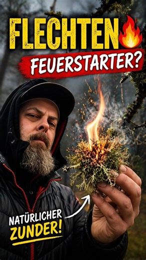 No birch bark? This lichen will save your fire! 🌿🔥