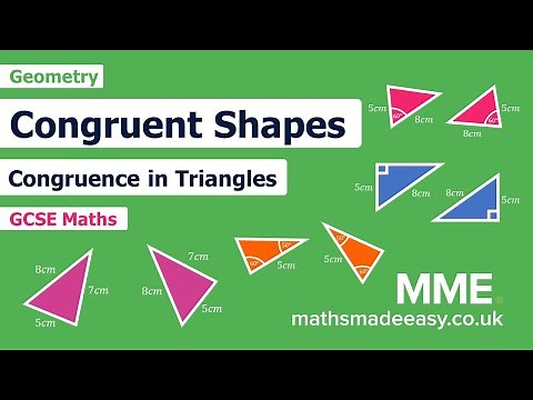 Geometry - Congruent Shapes (SSS, SAS, ASA, RHS)