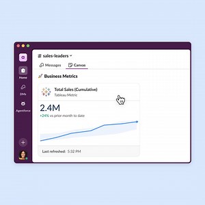 Drowning in data but starved for insights? Let Tableau Next in Slack save the day. 🦸 Natively integrated with Slack, Tableau Next delivers live, AI-powered insights and agentic analytics directly in channels, DMs and canvases. The result? Silos are eliminated and teams can collaborate more effectively to make faster, smarter decisions right where work happens. Learn more: https://sforce.co/455xRzV | Slack
