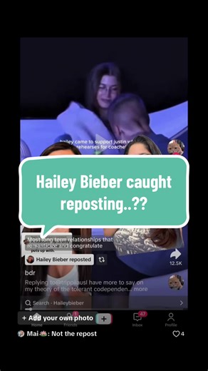 Hailey Bieber caught reposting a codependency video about her and Justin Bieber? 🔗 #reposts #haileybieber #justinbieber #codependency #celebritygossip