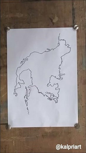 North America: Outline Map Drawing