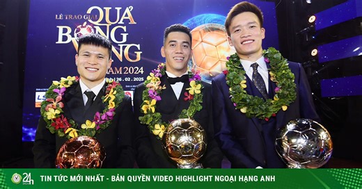 Trao giải Quả bóng vàng Việt Nam 2024: Nguyễn Tiến Linh đoạt danh hiệu cao quý