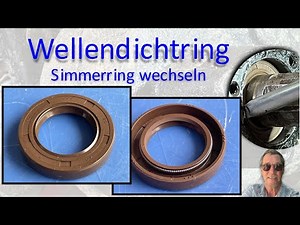 Radial Wellendichtring, Simmerring an der Achse vom Gartengerät austauschen, erneuern und wechseln