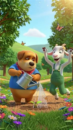 a dog and a goat showed their hard work by dinning a hole ❤️‍🩹🥹. @growanimations-09