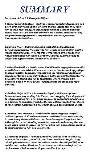 Gulliver’s Travels by Jonathan Swift Summary | StudySphereTV #summary #gulliverstravels