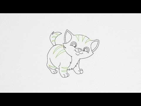 How to draw a KITTEN step by step