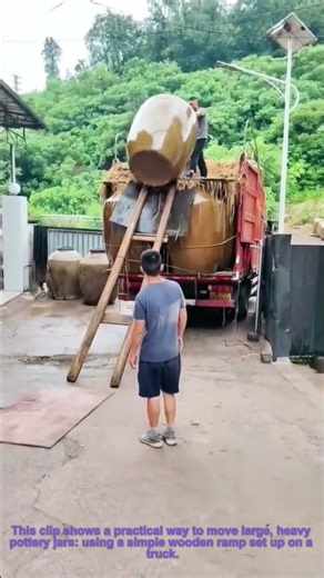 Moving Large Pottery Jars— Smart Heavy Load Handling
