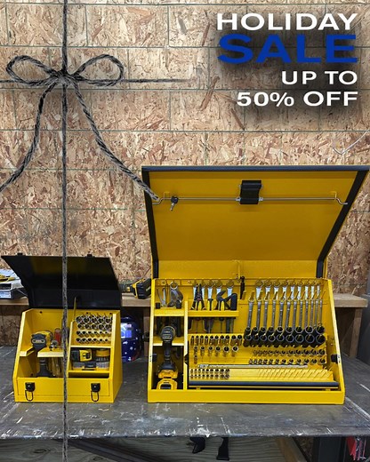 Shop NOW and Save BIG 🔥 🎁 Garage storage up to 35% off! 🔧 Triangle toolboxes at 50% off! Shop the Montezuma Holiday Sale. | Montezuma