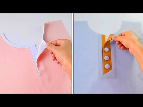 2 method for how to Placket cutting and stitching easily Without fatigue