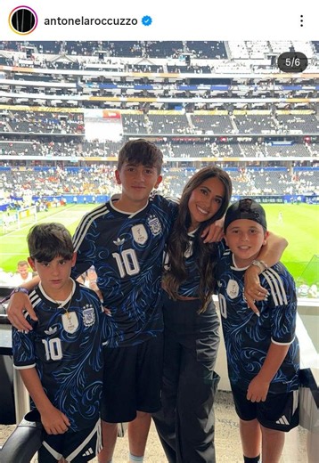 【実際の投稿】メッシの妻と３人の子どもたち 「アルゼンチンで最も美しい家族」の声も