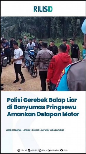 Polisi Gerebek Balap Liar di Banyumas Pringsewu Amankan Delapan Motor