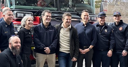 Actor Jeremy Renner visits local fire station