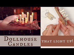 How to Make Light Up Dollhouse Candles with Straws and String Lights