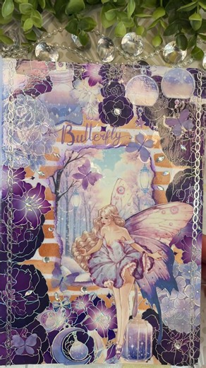 Purple Fairy Scrapbook Page ASMR Experience
