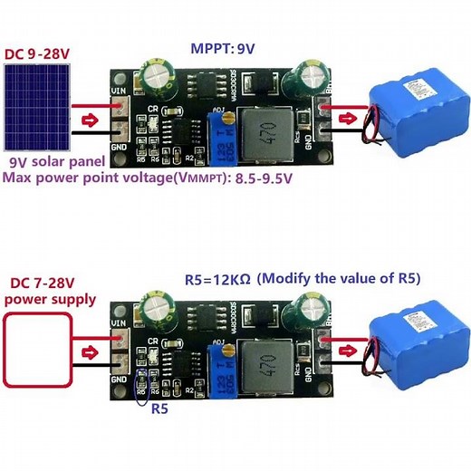 SD30CRMA MPPT Solar Controller1A 3.7-18.5V Lithium Battery Charger