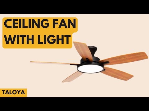CEILING FAN WITH LIGHT, REMOTE CONTROL - TALOYA