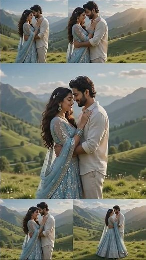 Beautiful Mountain Romance 💙 Cinematic AI Love Story | Ultra Realistic 4K | AI Video #ai shorts