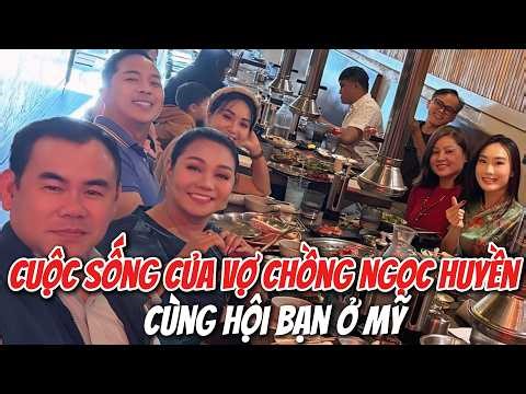 Chồng Ngọc Huyền góp vui cùng vợ trong tiệc sinh nhật nhóm ca sĩ xướng ngôn viên IBC bên Mỹ