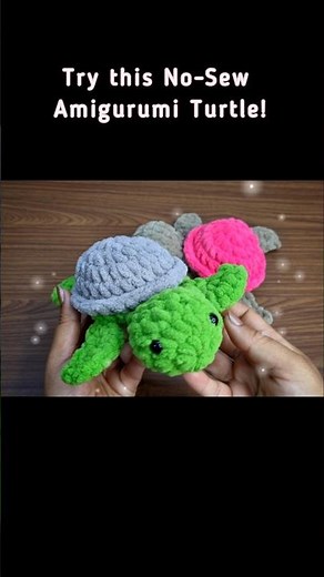 Crochet No-Sew Amigurumi Turtle tutorial #crochetturtle #amigurumi