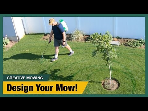 How to draw and mow a pattern on your lawn