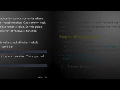 Extracting the 1st non-zero digit from Numeric Values in R