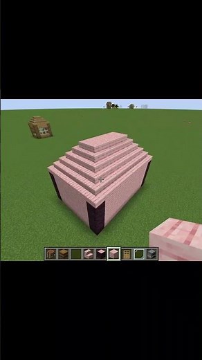 Building a Cute Minecraft Cherry Blossom House (Easy Minecraft House tutorial for beginners sped up)