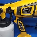 Paint Sprayer 800W, 32000RPM HVLP Spray Gun with 1400ml High Capacity Container, 5 Nozzles and 3 Patterns, Electric Spray Paint Gun for Furniture, Cabinets, Decks, Fence, Walls, Doors, DIY Projects