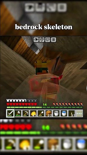 bedrock skeleton 🦴🦴 #minecraft #videos #shorts