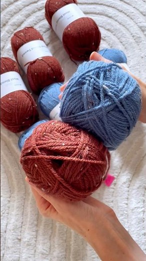 🤎💙Unboxing the Prettiest Wool Tweed Yarn Ever! 🧶✨ #hobbii