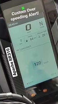 Set A Custom Over Speed Warning on The TVS Apache RR 310