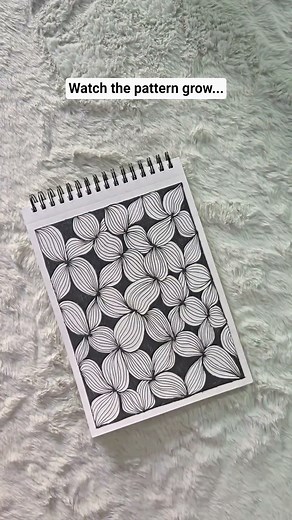 Relaxing Floral Zentangle | Satisfying Pattern Art 🌸