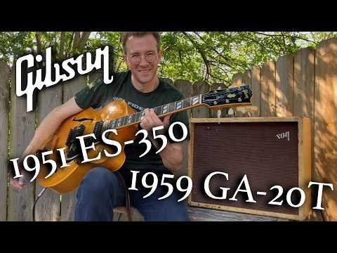 DEMO of 1959 Gibson Ranger GA-20T amp & 1951 Gibson ES-350 guitar