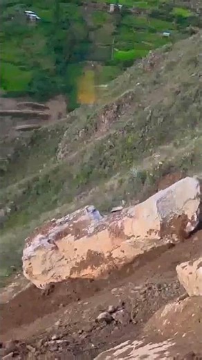 Caught Live: Huge Rock Sliding Downhill! 😨 #shorts