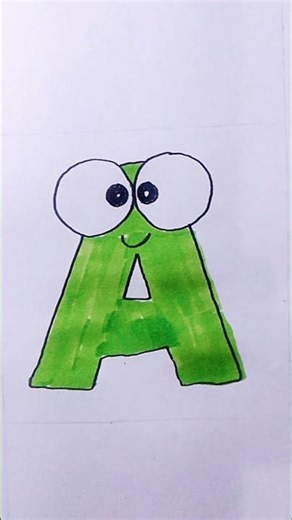 Drawing Alphabet A#art #coloring #painting #drawing #coloringart