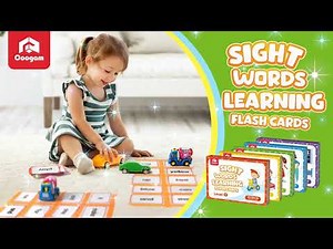Sight Words Educational Flashcards|Dolch Sight Words with Pictures & Sentences | kid Learning Card