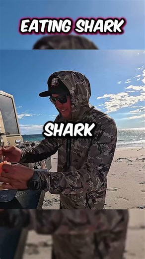 Frying Shark Meat While Camping