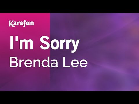 I'm Sorry - Brenda Lee | Karaoke Version | KaraFun