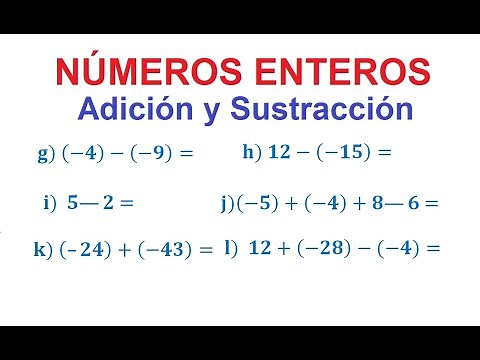 2) ADICIÓN Y SUSTRACCIÓN. NÚMEROS ENTEROS.