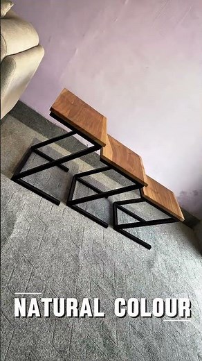 Z Shape Nesting Table | Modern Space Saving Nesting Tables for Living Room
