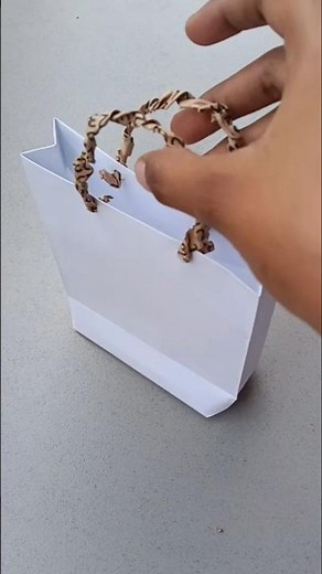 DIY Mini Paper Gift Bag 🎁 | Easy Handmade Paper Bag Tutorial ✨