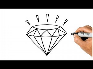 How to DRAW A DIAMOND Easy and Simple Drawing