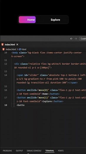 Sliding Button UI in Pure Tailwind CSS #tailwind