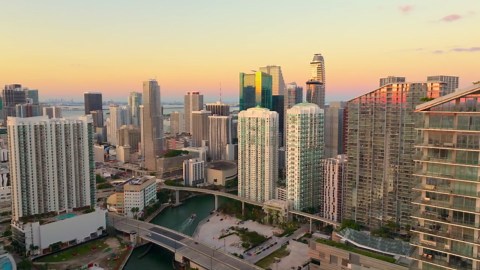 Miami from above: Sunlit skylines and coastal energy