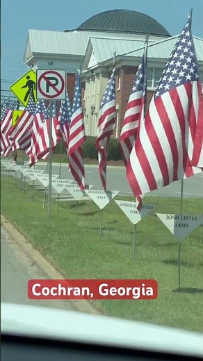 A Small Georgia Town with a Big Patriotic Heart 🇺🇸Why Hundreds of Flags Flying in Cochran, Georgia
