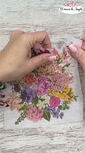 Cutting napkins for decoupage #DIYProject #craft #recycling #diy #decoupage #crafts