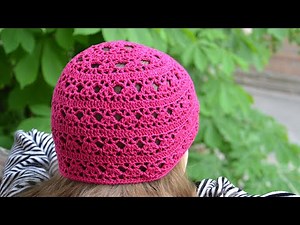 My favorite crochet summer beanie-hat Amaranth • Free crochet tutorial • ellej.org