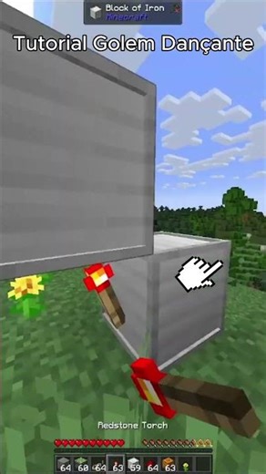 Tutorial Golem Dançante #minecraftshorts #minecraftmemes #minecraftgolem #trendingshorts
