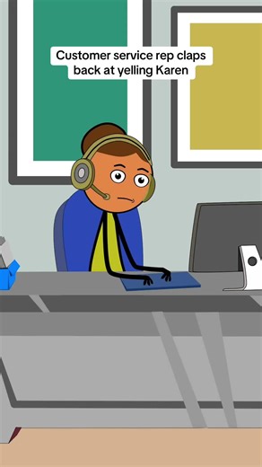 Customer service rep claps back at yelling Karen Audio credit: @✨️The Real Veronika ✨️ #animation #worklife #corporateamerica #usa_tiktok #fyp